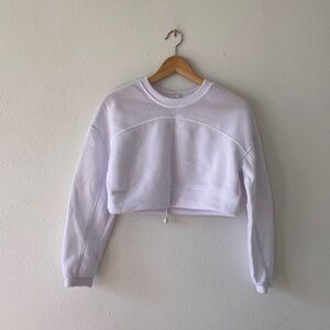 Miss Selfie Crop Crew Sweatshirt